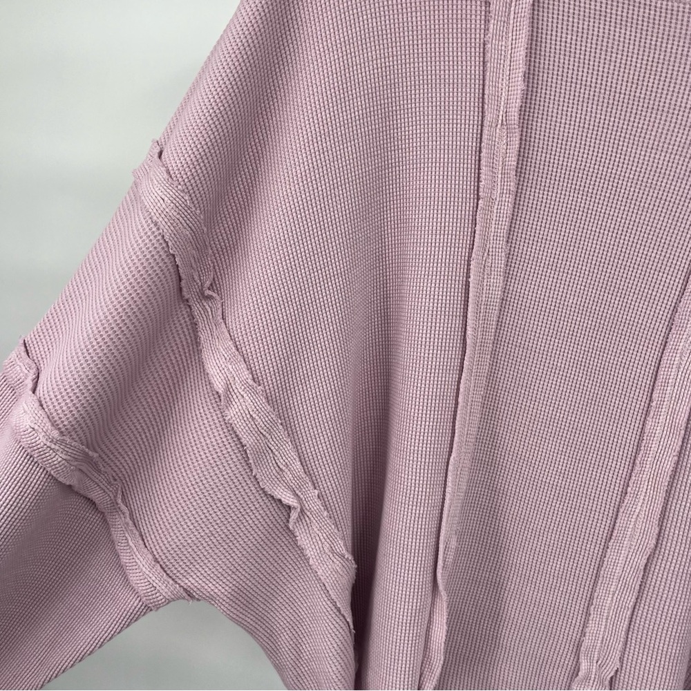 NWT We The Free People Lavender Ellie Thermal Oversized Top M - Picture 5 of 11